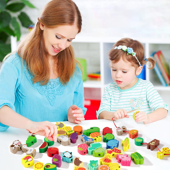 Jouet de Perles en Bois pour Enfants