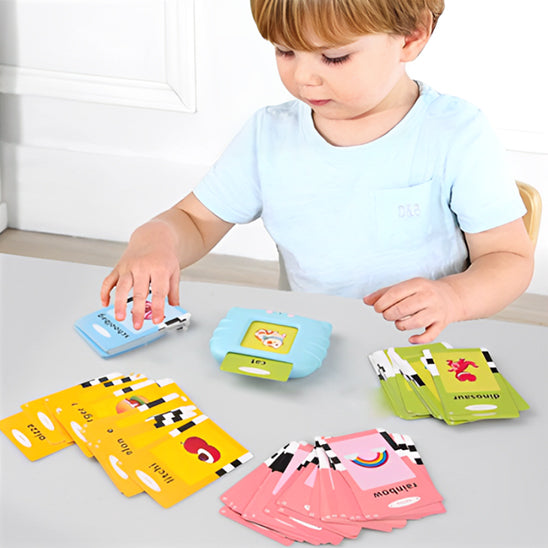 Cartes éducatives,Flash Jouets éducatifs pour Jeunes Enfants de 1 à 6 Ans, Jouets préscolaires pour écouter et Apprendre 224 Mots