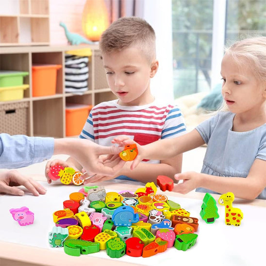 Jouet de Perles en Bois pour Enfants