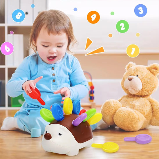 Jouet Sensoriel Motricité Fine Bebe Jeux Éducatif pour Apprendre à Compter et Les Couleurs