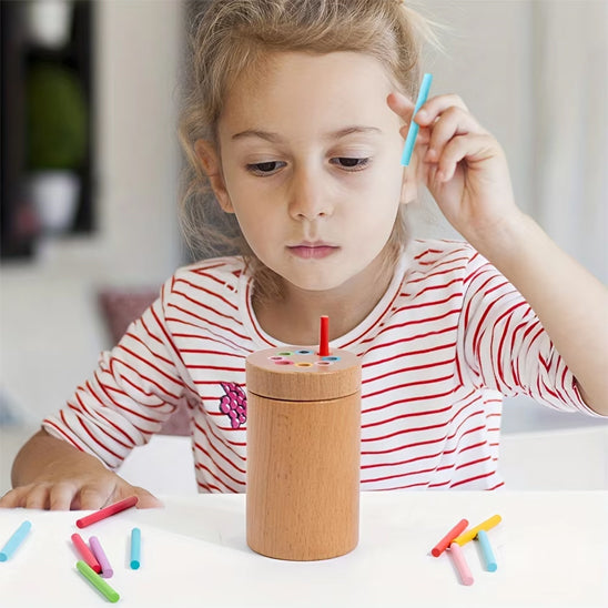 Jouet en Bois, Motricité Fine Jeu Éducatif pour Apprendre à Compter et Les Couleurs