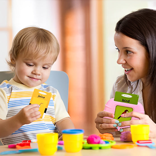 Cartes éducatives,Flash Jouets éducatifs pour Jeunes Enfants de 1 à 6 Ans, Jouets préscolaires pour écouter et Apprendre 224 Mots