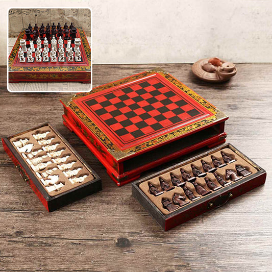 Échecs de collection vintage en bois