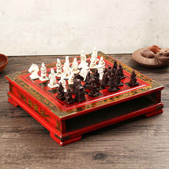 Échecs de collection vintage en bois