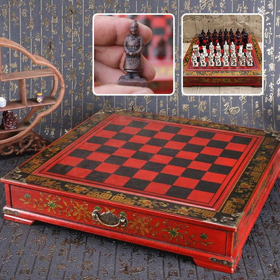 Échecs de collection vintage en bois