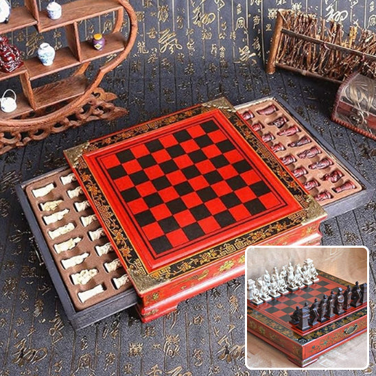 Échecs de collection vintage en bois