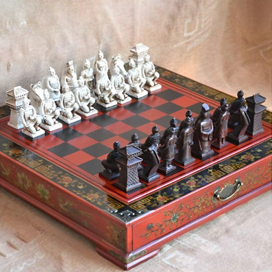 Échecs de collection vintage en bois