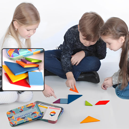 3D En Bois Motif Animal Puzzle Coloré Tangram Jouet Enfants